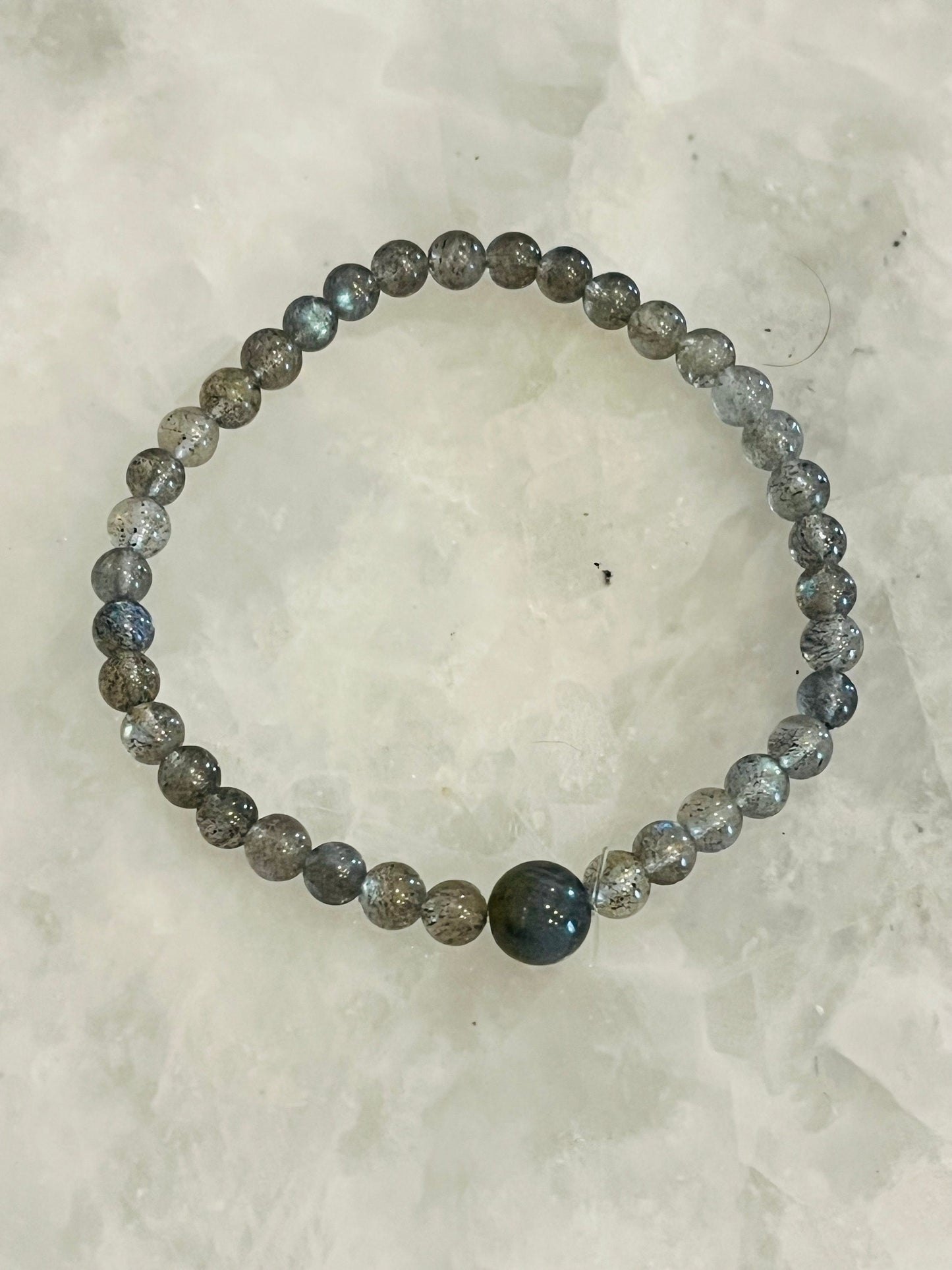 Flashy Labradorite 4mm Stretchy Bracelet
