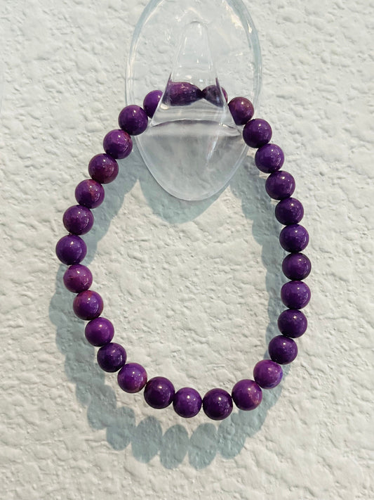 Purple Phosphosiderite Stretchy Brcaelet